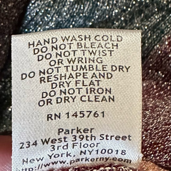 Parker Color Block Striped Metallic NWOT dress Large, bodycon - Picture 7 of 7